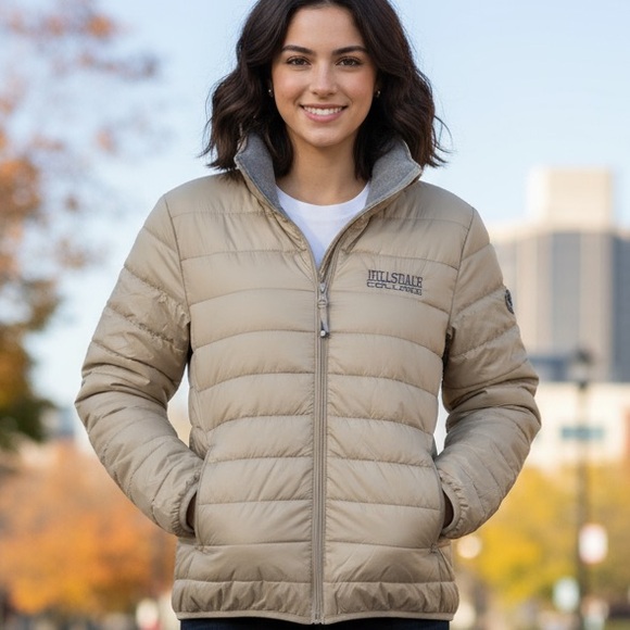 Weatherproof Jackets & Blazers - NWOT Hillsdale College Tan Packable Puffer Jacket